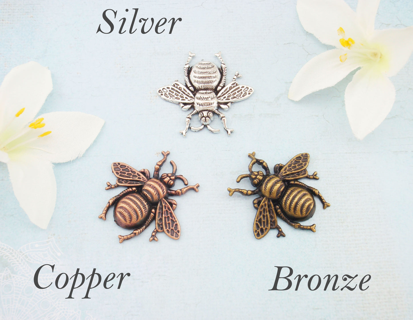 Bronze bee brooch. Silver, gold, copper, rainbow Bee jewelry. Bee pin. Bee broach. Antiqued bee brooch. Dainty small vintage style brooch